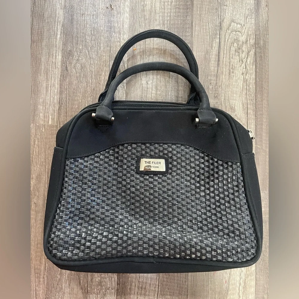 The Filer New York organizer purse bag woven goth black caboodle wallet boho